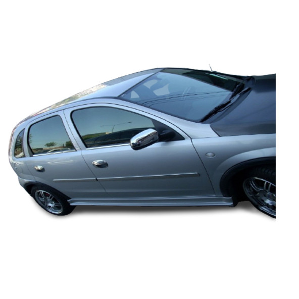 Opel Corsa C (2000-2007) Krom Cam Çıtası Paslanmaz Çelik 4 Parça - 3