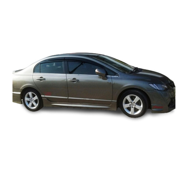Honda Civic (2006-2011 ) Paslanmaz Krom Cam Çıtası 6 Parça - 3