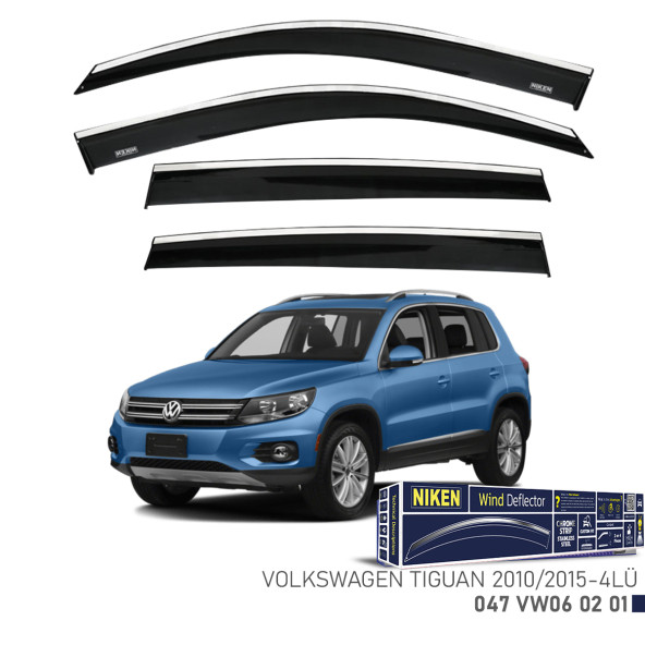 Niken Marka Vw Tiguan 2010-2015 Kromlu Cam Rüzgarlığı 4lü Mugen - 7