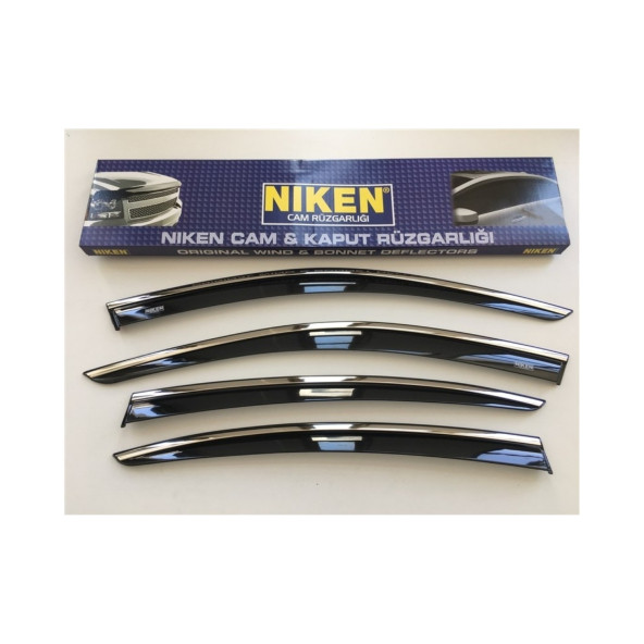 Hyundai Accent Blue 2011-2020 Uyumlu Kromlu Cam Rüzgarlığı 4lü Mugen - 2