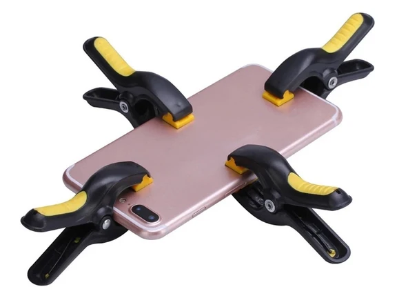 Çok Amaçlı Abs Plastik Yaylı Kelepçe Tablet Telefon Lcd Ekran Sabitleme Maşası (5 Adet) - 6
