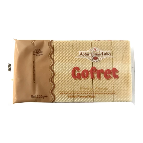 Abdurrahman Tatlıcı Gofret Vanilyalı 200 gr x 10 Adet - Resim 3