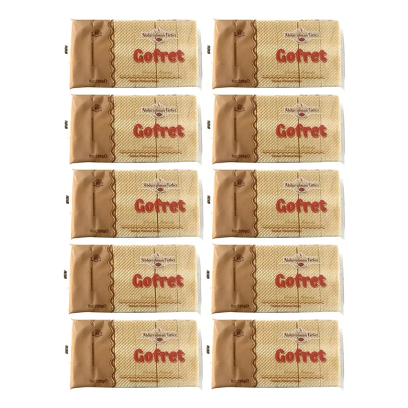 Abdurrahman Tatlıcı Gofret Vanilyalı 200 gr x 10 Adet - Resim 2