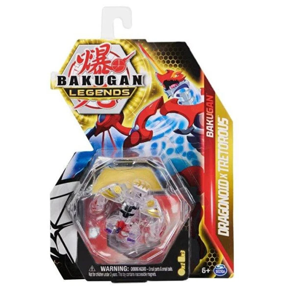 Spin Master Bakugan Legends Çekirdek Topu 6066093 20140514 Dragonoid Tretorous (Gri),Figür Oyuncak