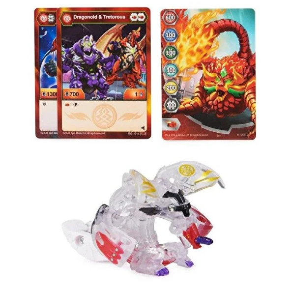 Spin Master Bakugan Legends Çekirdek Topu 6066093 20140514 Dragonoid Tretorous (Gri),Figür Oyuncak - 3