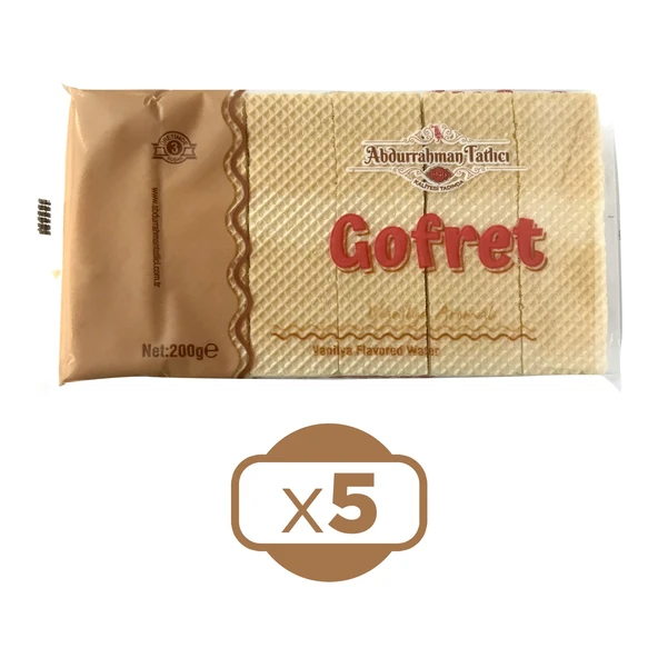 Abdurrahman Tatlıcı Gofret Vanilyalı 200 gr 5 li - 2