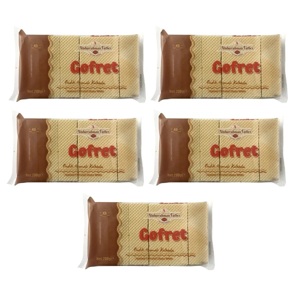 Abdurrahman Tatlıcı Gofret Kakaolu 200 gr 5 li - 2