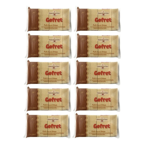 Abdurrahman Tatlıcı Gofret Kakaolu 200 gr x 10 Adet - 2