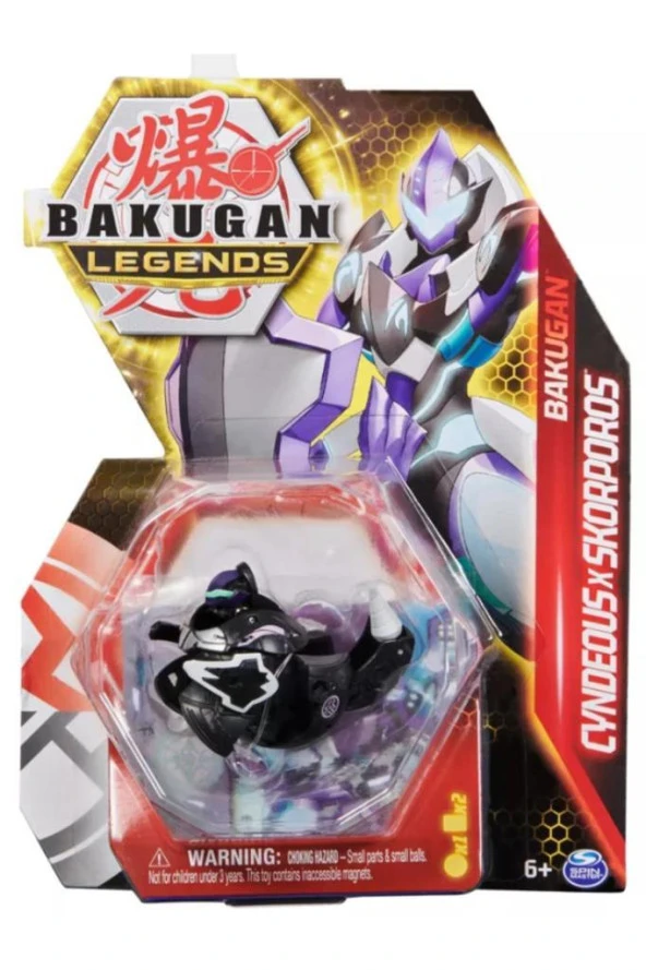 Spin Master Bakugan Legends Çekirdek Topu 6066093 20140519 Cyndeous Skorporos (Siyah),Figür Oyuncak