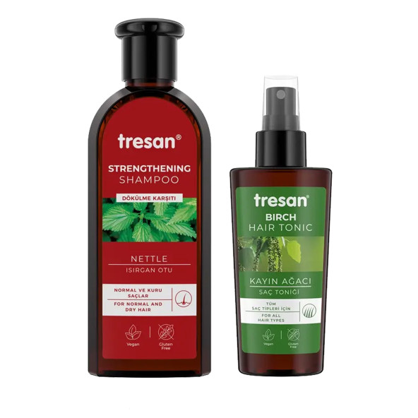 Tresan Isırgan Otu Şampuan 300 ml Normal ve Kuru Saçlar + Kayın Ağacı Saç Toniği 125 ml