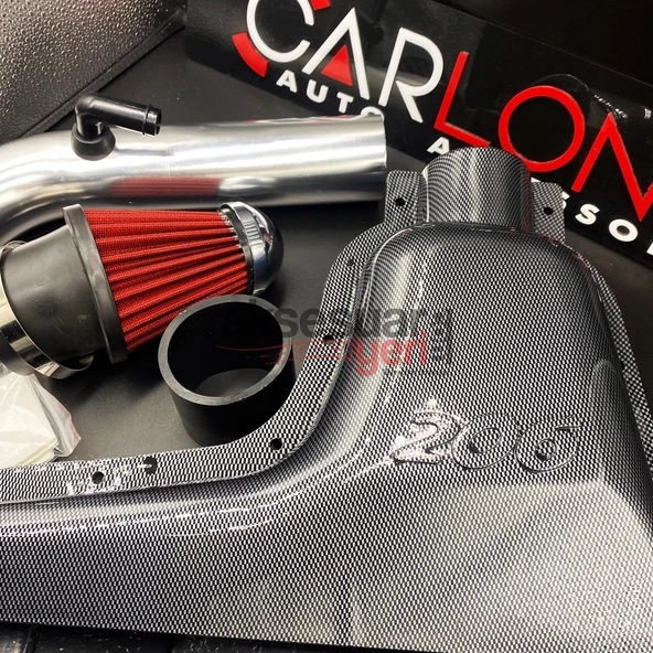 Peugeot 206 Uyumlu Spor Carbon Hava Filtre Kiti Seti - Profesyonel Ürün - 4