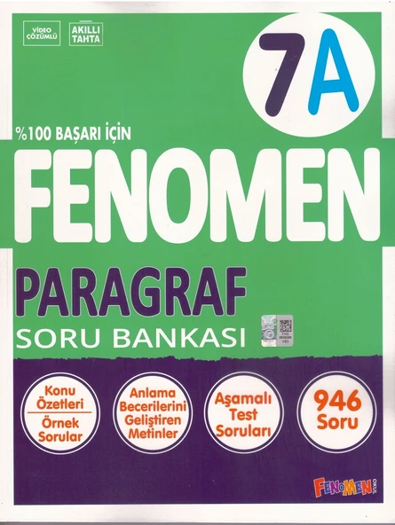 FENOMEN 7.SINIF PARAGRAF SORU BANKASI-A