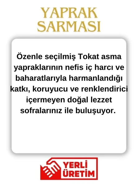 Ordu Organik Pazar Yaprak Sarması 1000 Gr - Resim 2