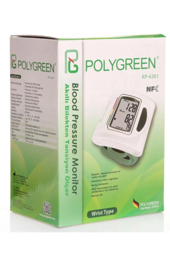 BRAUN POLLYGREEN BİLEKTEN ÖLÇER TANSİYON CİHAZI - 1
