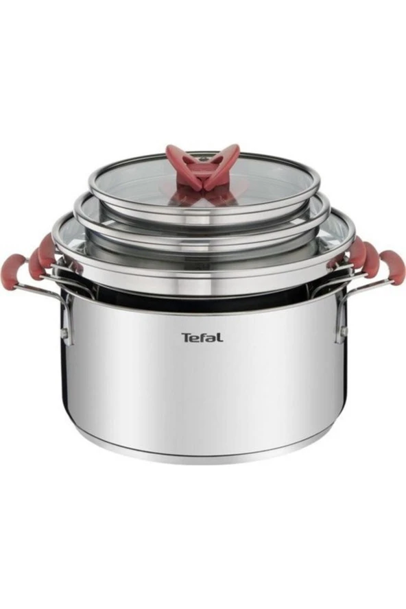 TEFAL OPTİ SPACE 3LÜ ÇELİK TENCER SETİ