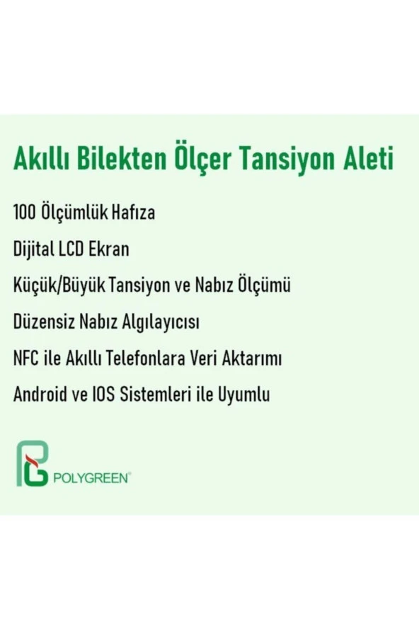 BRAUN POLLYGREEN BİLEKTEN ÖLÇER TANSİYON CİHAZI - 2