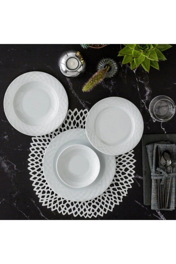 GÜRAL PORSELEN ALFA 24PRÇ 6 KİŞİLİK YEMEK TAKIMI