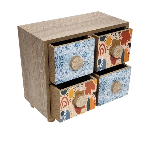 Gia Concept 4 Çekmeceli Ahşap Dekoratif Kutu - 4