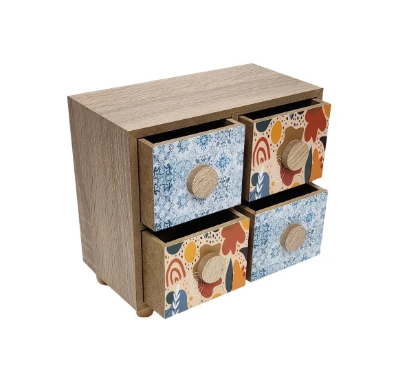 Gia Concept 4 Çekmeceli Ahşap Dekoratif Kutu - 5