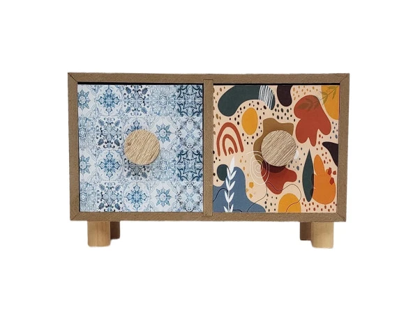 Gia Concept 2 Çekmeceli Ahşap Dekoratif Kutu - 2