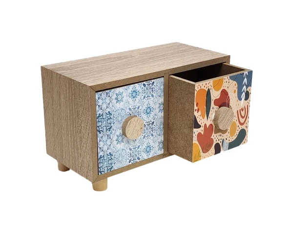 Gia Concept 2 Çekmeceli Ahşap Dekoratif Kutu - 3