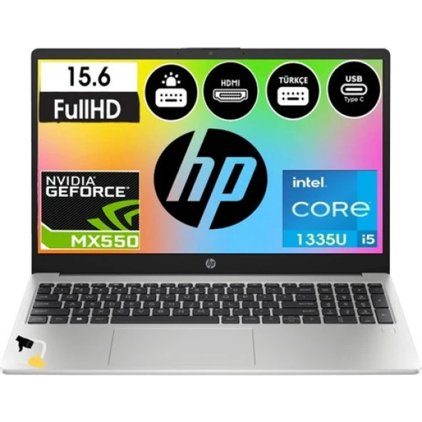 Hp 250 G10 Intel Core I5 1335U 8gb 512SSD Nvıdıa Geforce MX550 2gb 15.6 Fullhd W11P Klavye Işıklı Taşınabilir Bilgisayar 8A539EA Snertech