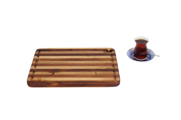 Gia Concept Ahşap Kare Çift Renk , Sunumluk Ve Kesme Tahtası GİA01009 - 2