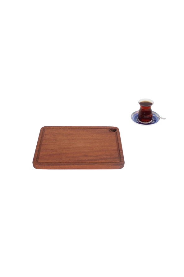 Concept Ahşap Kare Kesme Tahtası ve Sunumluk - 2