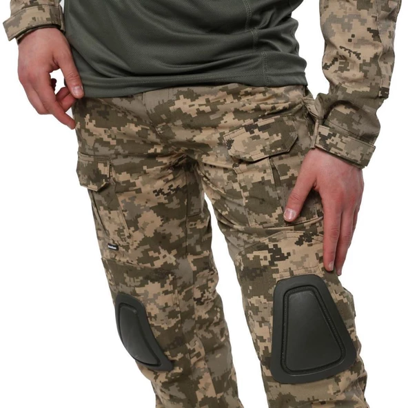 Single Sword Dizlikli Kamuflaj Taktik Erkek&Kadın Outdoor Kargo Pantolon - 10