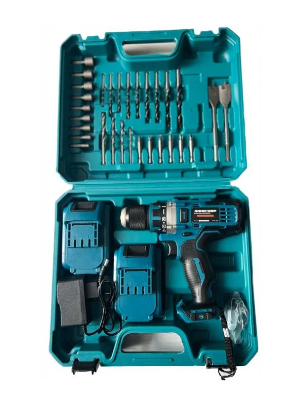 Matkap Yedek Bataryalı Profesyonel Çelik Şanzuman Vidalama Delme Matkap - 5