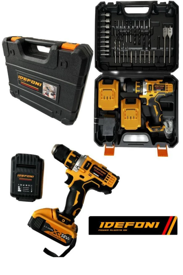 Matkap Çok Amaçlı Kablosuz Delme Vidalama Şarjlı Matkap Yedek Bataryalı - 2