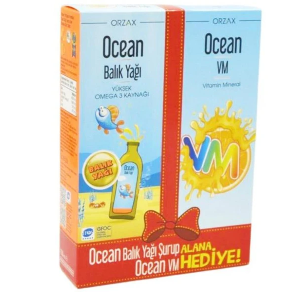 Ocean Portakal Şurup 150 ml + Ocean VM Şurup 150 ml 8697595871881