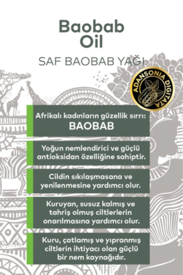 Saf Baobab Yağı 20 ml Kuru Ve Çok Kuru Ciltler Için - 2