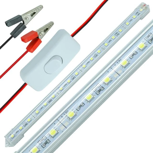 Powermaster PM-11057 30 CM Akü Maşalı 12 Volt - 5 Watt T8 Led Bar Ampul - 5