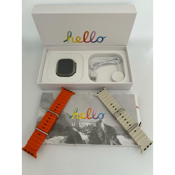 Hello Watch 3  4GB Hafıza ve Aksesuar Bağlantılı 3 Kordonlu Amoled Ekran Watch 8 Ultra Max Akıllı Saat - 2