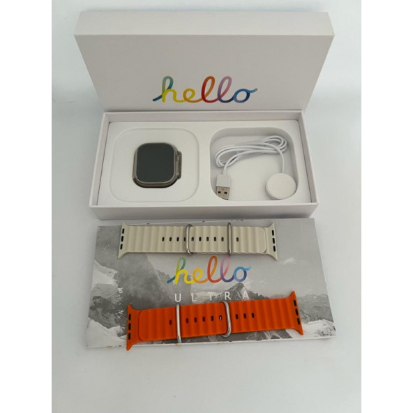 Hello Watch 3  4GB Hafıza ve Aksesuar Bağlantılı 3 Kordonlu Amoled Ekran Watch 8 Ultra Max Akıllı Saat - 3