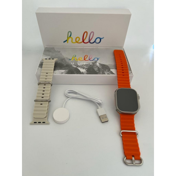 Hello Watch 3  4GB Hafıza ve Aksesuar Bağlantılı 3 Kordonlu Amoled Ekran Watch 8 Ultra Max Akıllı Saat - 7