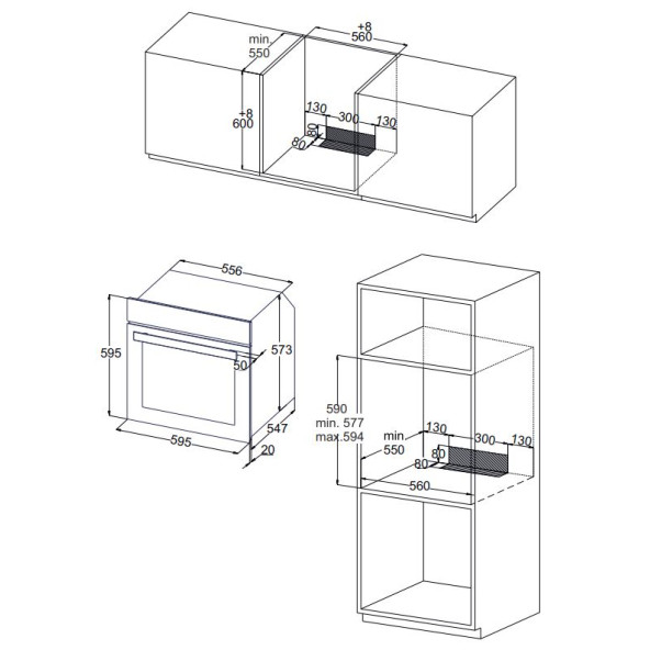 Silverline BO6502S02 72 LT Ankastre Fırın Gri cam - 2