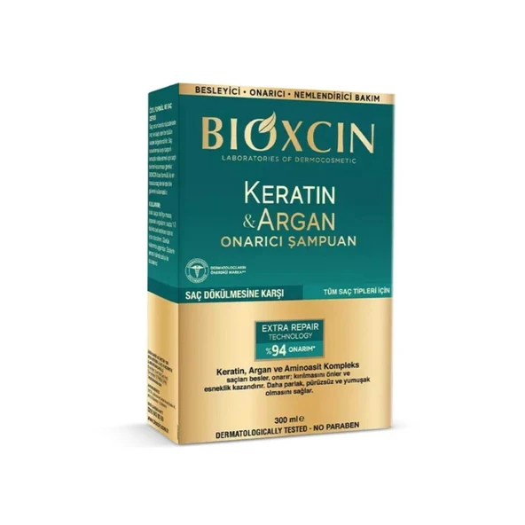 Bioxcin Keratin & Argan Onarıcı Şampuan 300ml ürün görseli