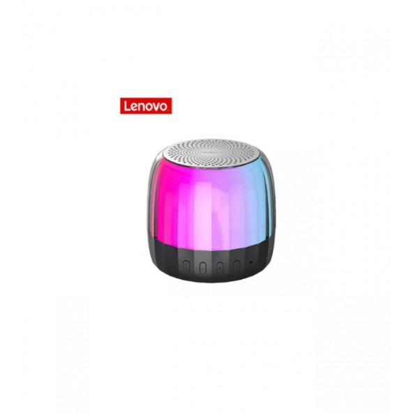 Lenovo K3 Plus Bluetooth Hoparlör RGB Renkli Işıklı Taşınabilir Kablosuz Hoparlör BT 5.2 Yüksek Kaliteli Stereo