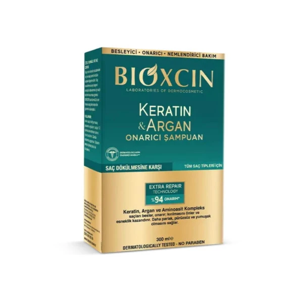 Bioxcin Keratin & Argan Onarıcı Şampuan 300ml