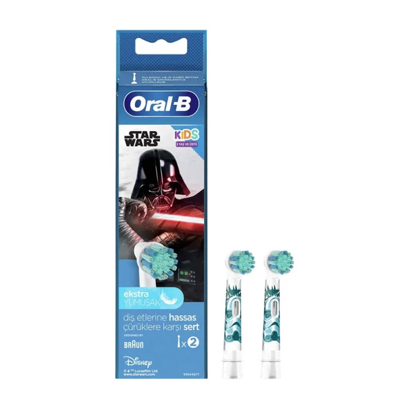 Oral-B Kids Star Wars Yedek Fırça Başlığı 2 Adet Ekstra Yumuşak