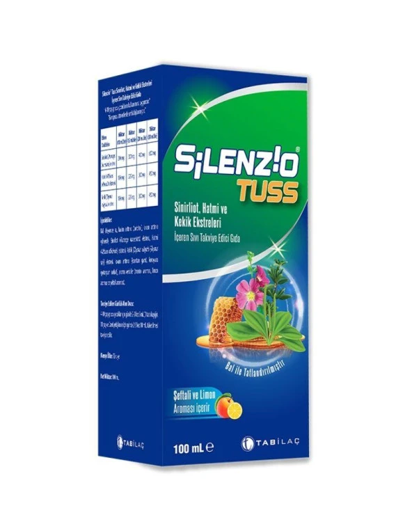 Tab İlaç Silenzio Tuss Öksürük Şurubu 100 ml