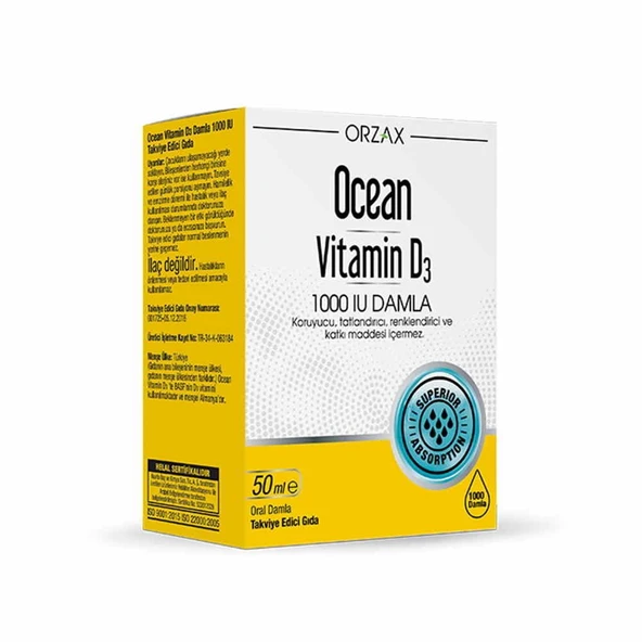 Ocean Vitamin D3 1000IU Damla 50ml ürün görseli