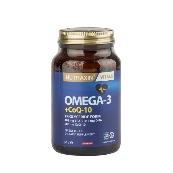 Nutraxin Omega-3 + CoQ-10 60 Softgel ürün görseli