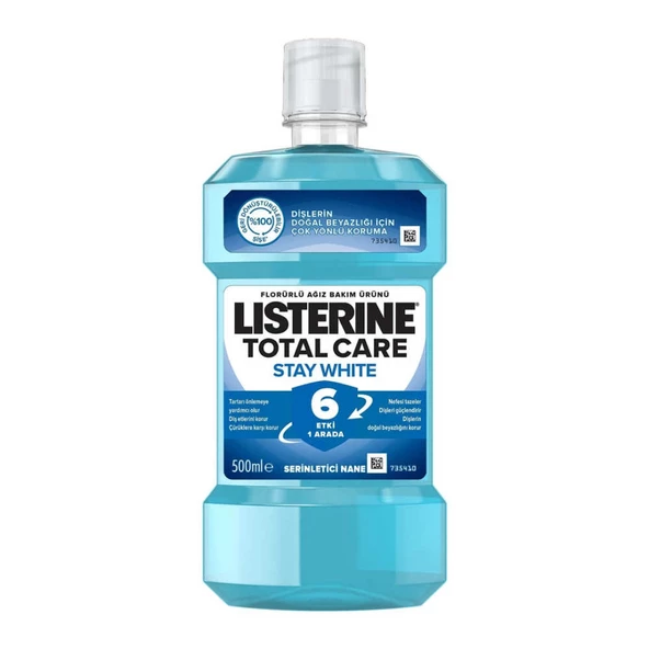 Listerine Total Care Stay White 500ml Serinletici Nane