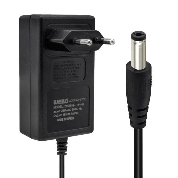WEKO 18 VOLT - 1 AMPER 5.5*2.5 UÇLU YERLİ ÜRETİM PRİZ TİPİ ADAPTÖR - 3