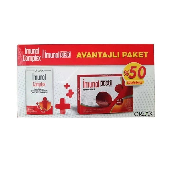 Orzax İmunol Complex 30 Kapsül + İmunol Pastil 12 Pastil Avantajlı Paket