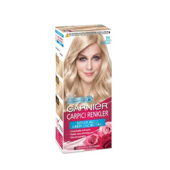 Garnier Color Sensation Çarpıcı Renkler Saç Boyası 111 Ekstra Açık Gümüş Sarısı