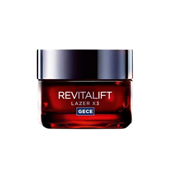 Loreal Paris Revitalift Lazer X3 Yoğun Yaşlanma Karşıtı Gece Kremi 50ml